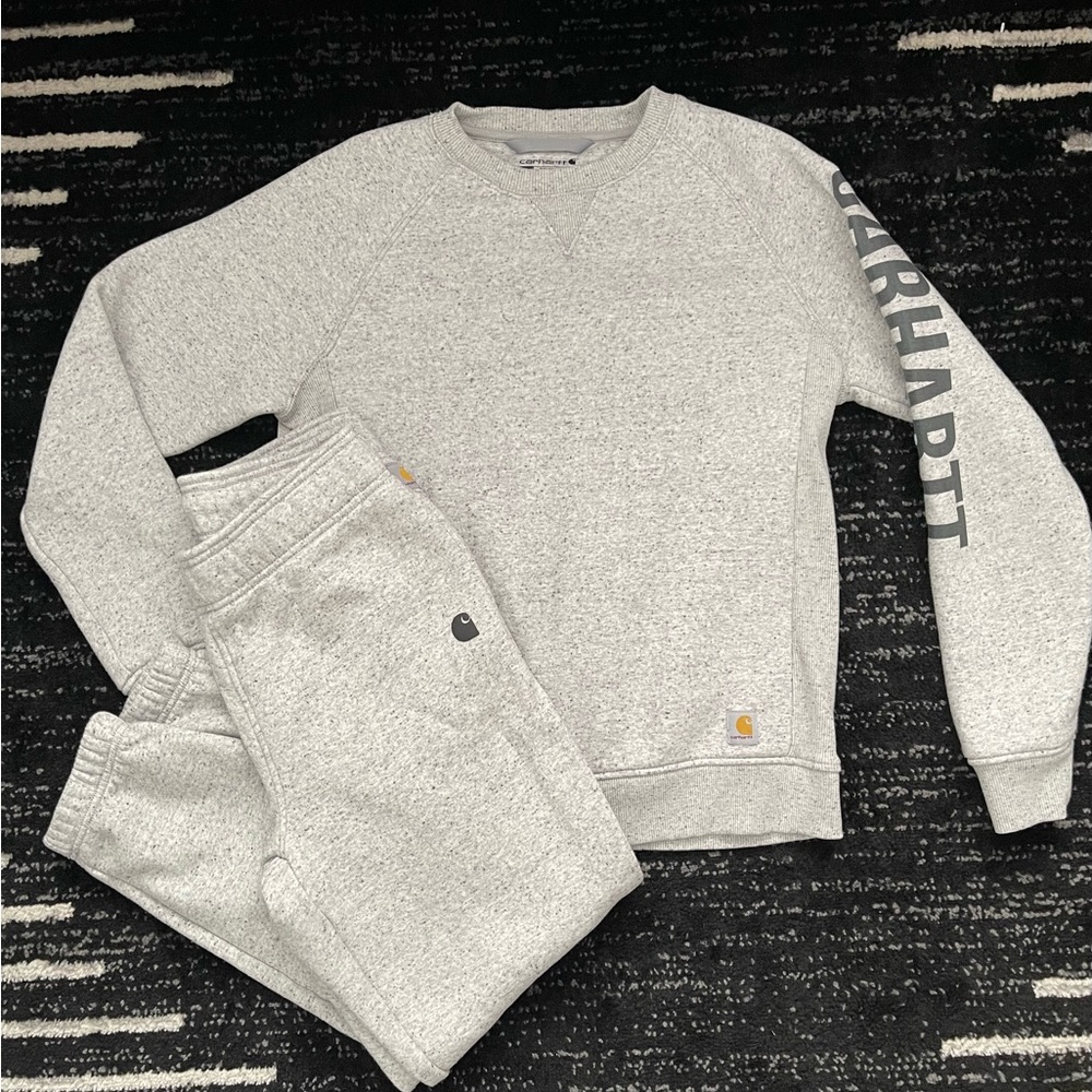 Carhartt - Gray Crew Neck Sweater and Sweatpants Classic Set
